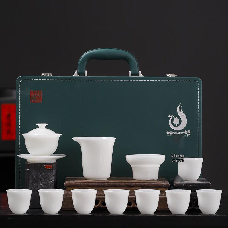 

Pure White Porcelain Gaiwan Tea Set