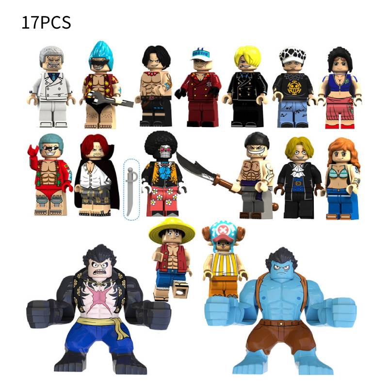 

Набор из 17 деталей «Ван Пис» Конструктор Минифигурки DIY Пазл Игрушки Детские Подарки для фанатов