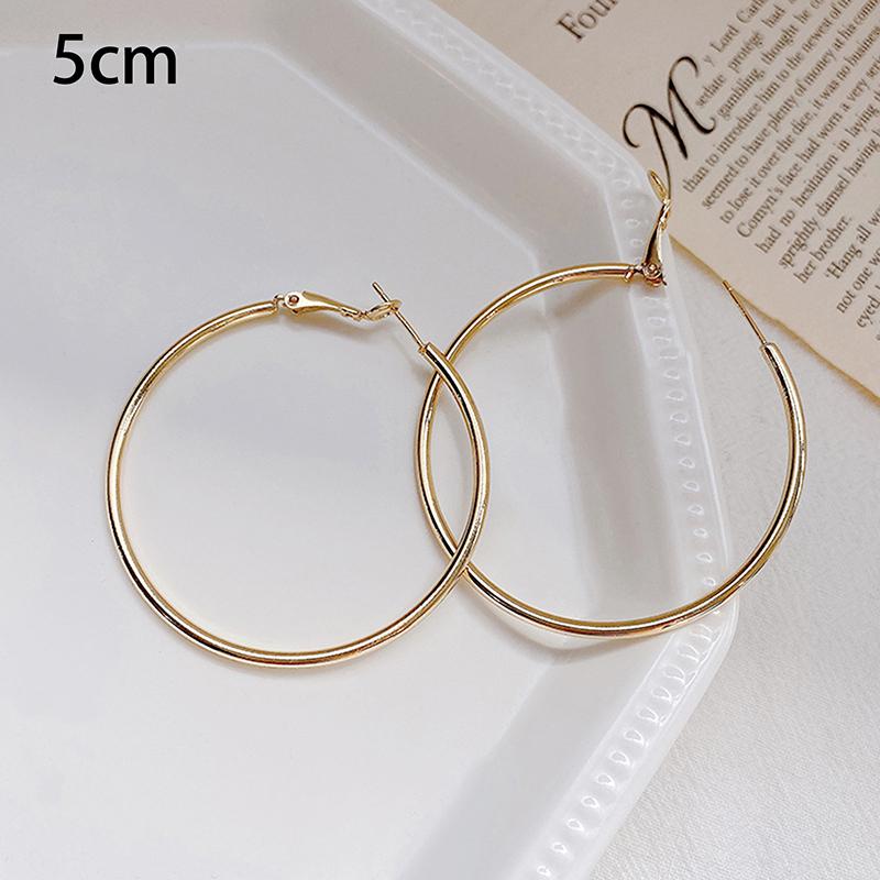 Classic Simple Exaggerate Big Geometric Circle Hoop Earrings For Women Temperament Fashion Korean Dangle Party Jewelry Accessory