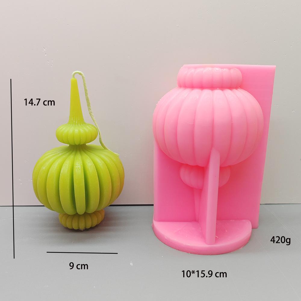 DIY Striped vase shaped candle silicone mold curved geometric cylinder Roman column vase candle mold Christmas gift gypsum mold