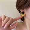 Vintage Geometric Metal Clip On Earrins for Women Fashion Classic Black Ear Clips Non Pierced Girls Gifts Jewelry