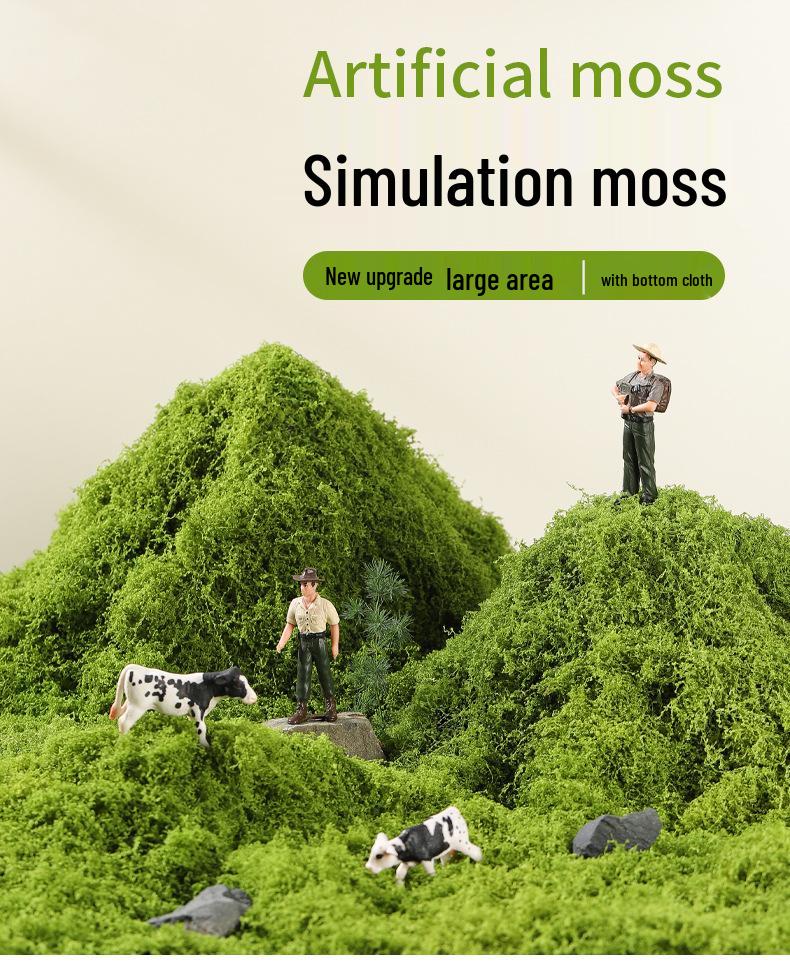 Artificial Green Moss Turf Lawn for Landscaping and Garden Decor