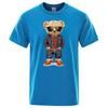Cowboy Ted Bear With Hands In Pockets Men T Shirts Loose Summer Streetwear Casual Tee Clothes T-Shirts Cotton Breathable Tops