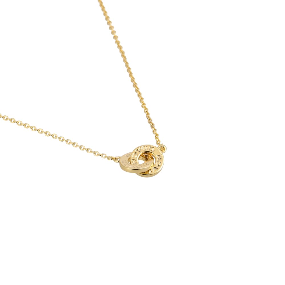 COACH Interlocking Open Circles Pendant Necklace 91441 GLD Gold [Used]