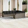 VidaXL Garden Lounge Set with Cushions 10 Pcs, Patio Sofas, Patio Furniture Set, Outdoor Furniture, Grey 3219480
