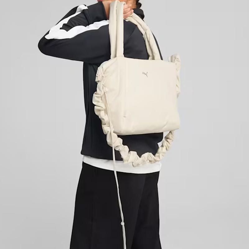 New PUMA Fabric One Shoulder Handbag Women's White 091444-01