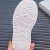 Children's White Soft Bottom Sports Board Shoes Student Casual Boys and Girls Leather Panel Shoes