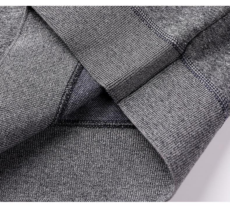 Herren Fleecegefüttertes Zweiteiliges Gestreiftes Revers T-Shirt für Herbst & Winter