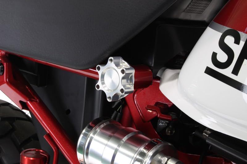 SHIFT UP Seat Machined Maximum Knob Diameter for Monkey 125 (Shift Up) Knob, Aluminum, 50mm, Silver, (MONKEY125) 270112-03