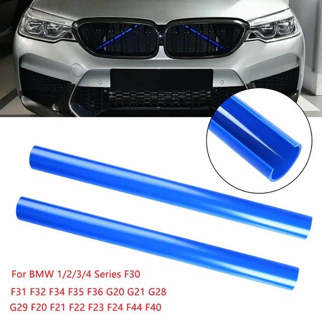 2Pcs Support Grill Bar V Brace Wrap For BMW F30 F31 F32 F33 F34 F01 F02 F03 Front Grille Trim Strips Cover Frame Decor Stickers