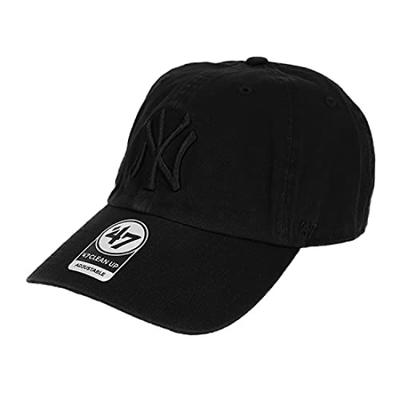'47 Brand 47 Kappe Yankees Herren Damen Cleanup NY Logo CLEAN UP CAP HERREN DAMEN Hut Niedrige Kappe MLB NEW YORK YANKEES Schwarz x Schwarz Einheitsgröße
