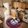 Vintage Dog  Round Area Rug,Carpet Rug for Living Room Bedroom Sofa Playroom Decor,Non-slip Floor Mat