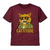 Cattitude Katte T-skjorte Unisex Morsom Holdning Dyre Grafisk T-skjorte