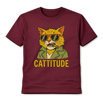 Cattitude Kat T-shirt Unisex Grappige Houding Dierlijke Grafische Tee