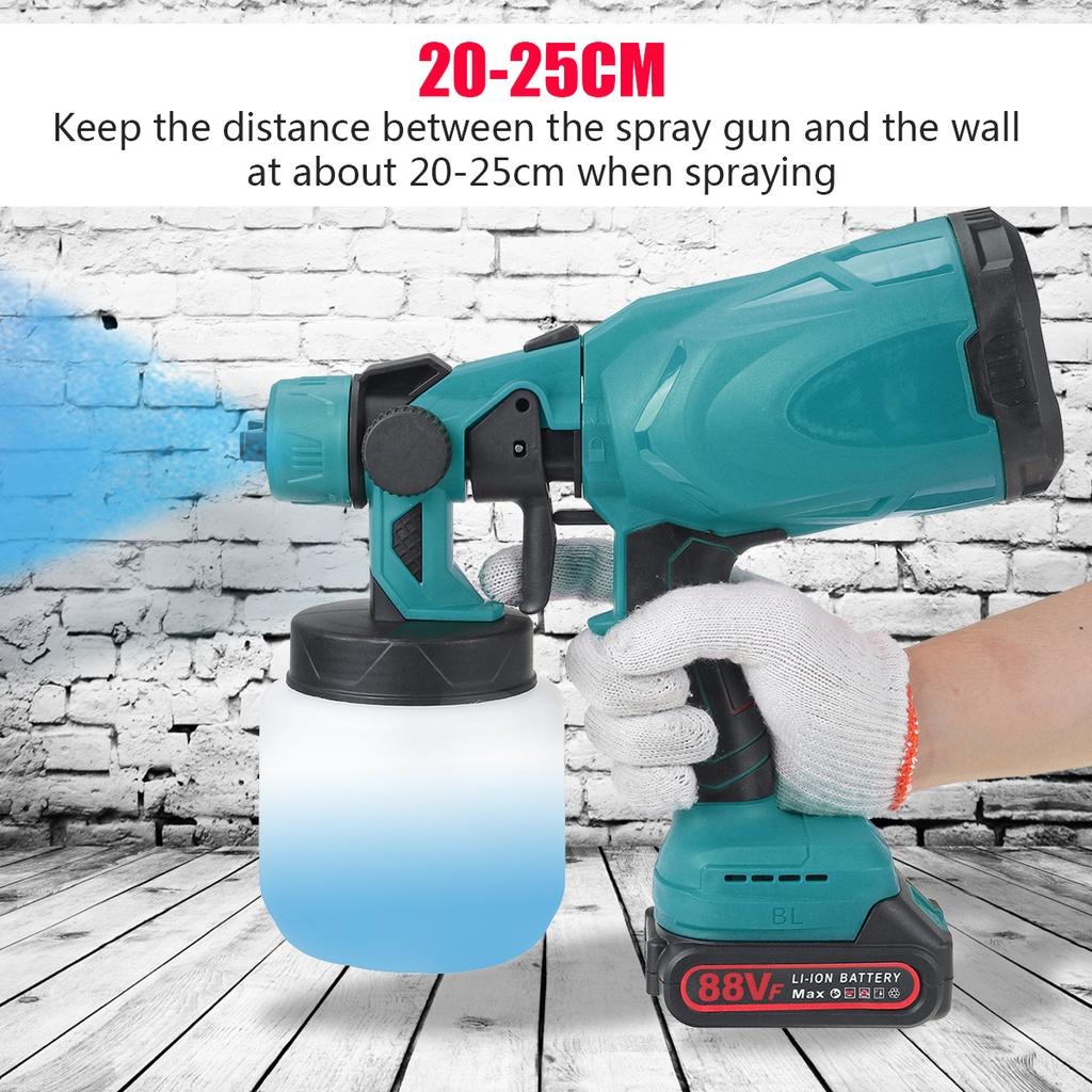 88vf 800ml Pistoale de pulverizare electrice 18V Reîncărcabile Aplicator Pistoale de pulverizare Bricolaj Meșteșuguri pentru casă Cu 3 duze 120W