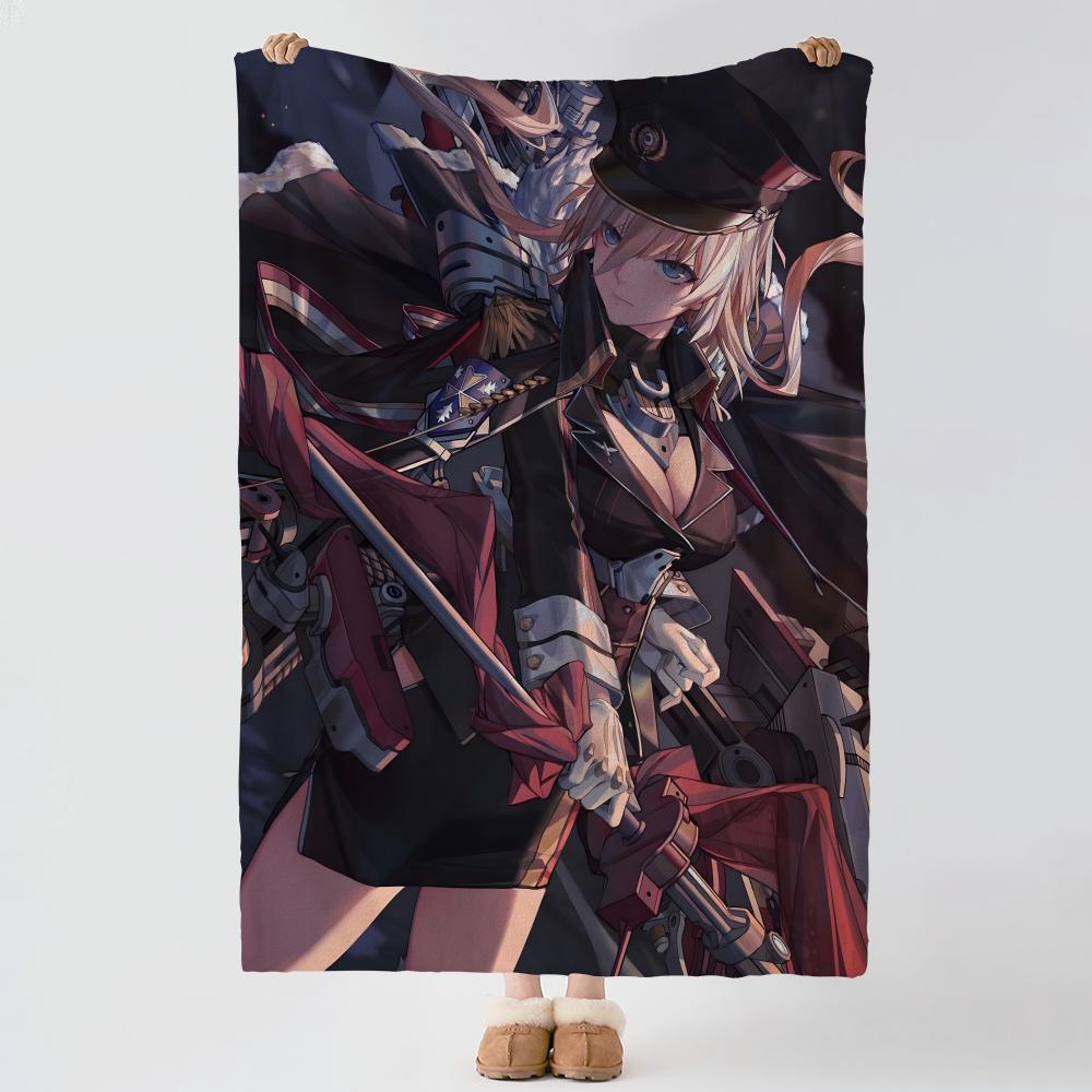 Game A-Azur Lane-e Throw Thick Comfort Flannel Quilt, Multi-scene Use Indoor Outdoor Daily Nap