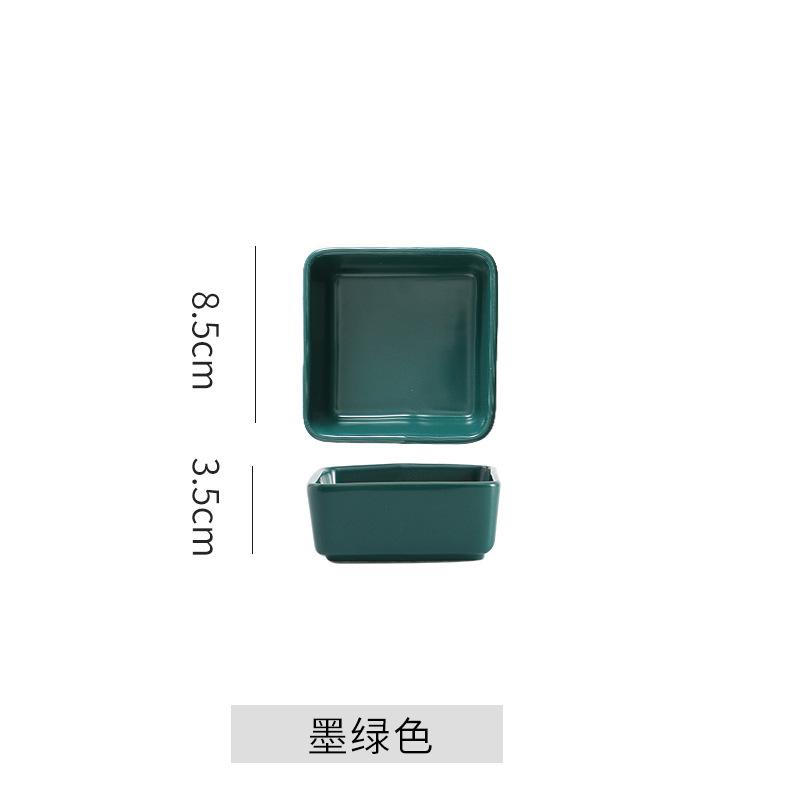 Creative Ceramic Snack Plate Restaurant Ktv Grid Dried Fruit Snack Plate Household Seasoning Plate Hot Pot Seasoning Small Dish