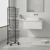 Rolling Storage Basket Cart Mobile Utility Trolley on Wheels for Laundry Room