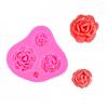 Silikonform mit vier Rosen, Gießharzform, für Schokolade, Kuchen, Fondant, Dekoration, Backform, Schmuckherstellung, Dessert-Werkzeug, Haushalt, Küche