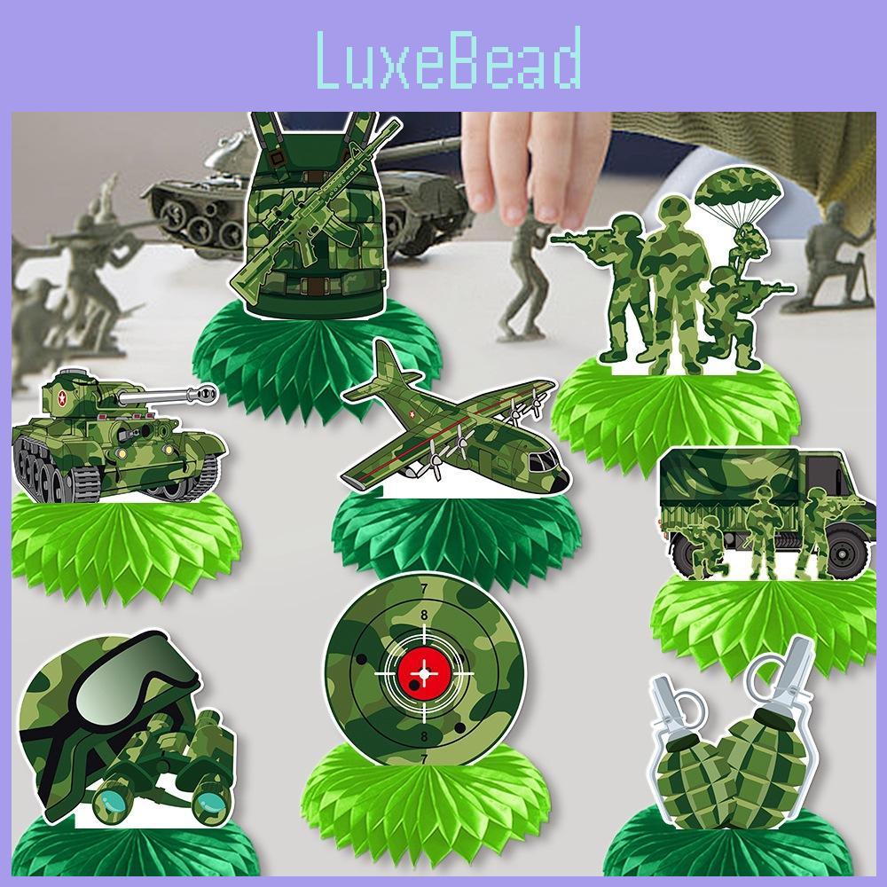 Style Honeycomb Military Tabletop Decor For Kids Party Venue Decorations Event