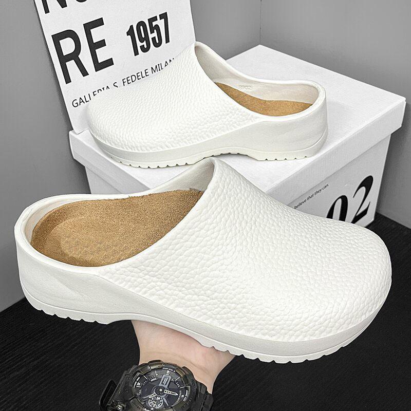 Easy Slip-On Slide Shoes For Men And Women, Anti-Skid Closed-Toe Beach Sandal Shoes, Chef Work Safety Shoes, Slide Shoes