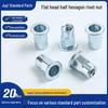 Galvanized Flat Head Half Hex Rivet Nut