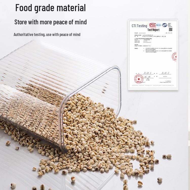 Food-Grade Transparent Airtight Jar for Whole Grains, Spices, and Dry Goods