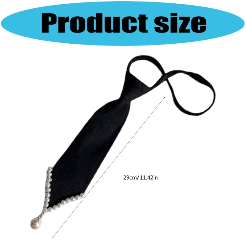 Heavy Duty Uniform Ties For Janpanese Uniform Cosplay Accessory Neckwear seifuku Anime Necktie with Decorative Pearls