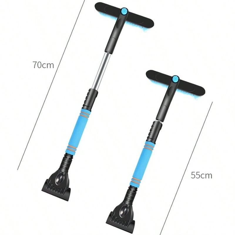 3-In-1 Car Snow Scraper with Broom, 360° Rotating Ice Broom, Detachable Snow Shovel, Extendable Snow Brush, Foam Handle, for Car, Truck