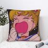 Sailor Moon Kawaii Meme Pillow Case Soft Pillow Cover For Sofa Car Home Decor Vintage Cushion Cover