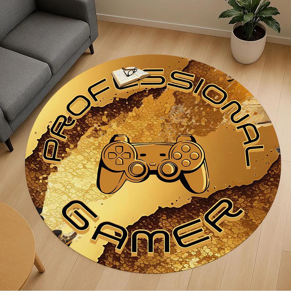 1pc Professional Gamer Round Chair mat Area Rug - Non-Slip, Floor Mat for Office, Bedroom, and Indoor Decor c1118141