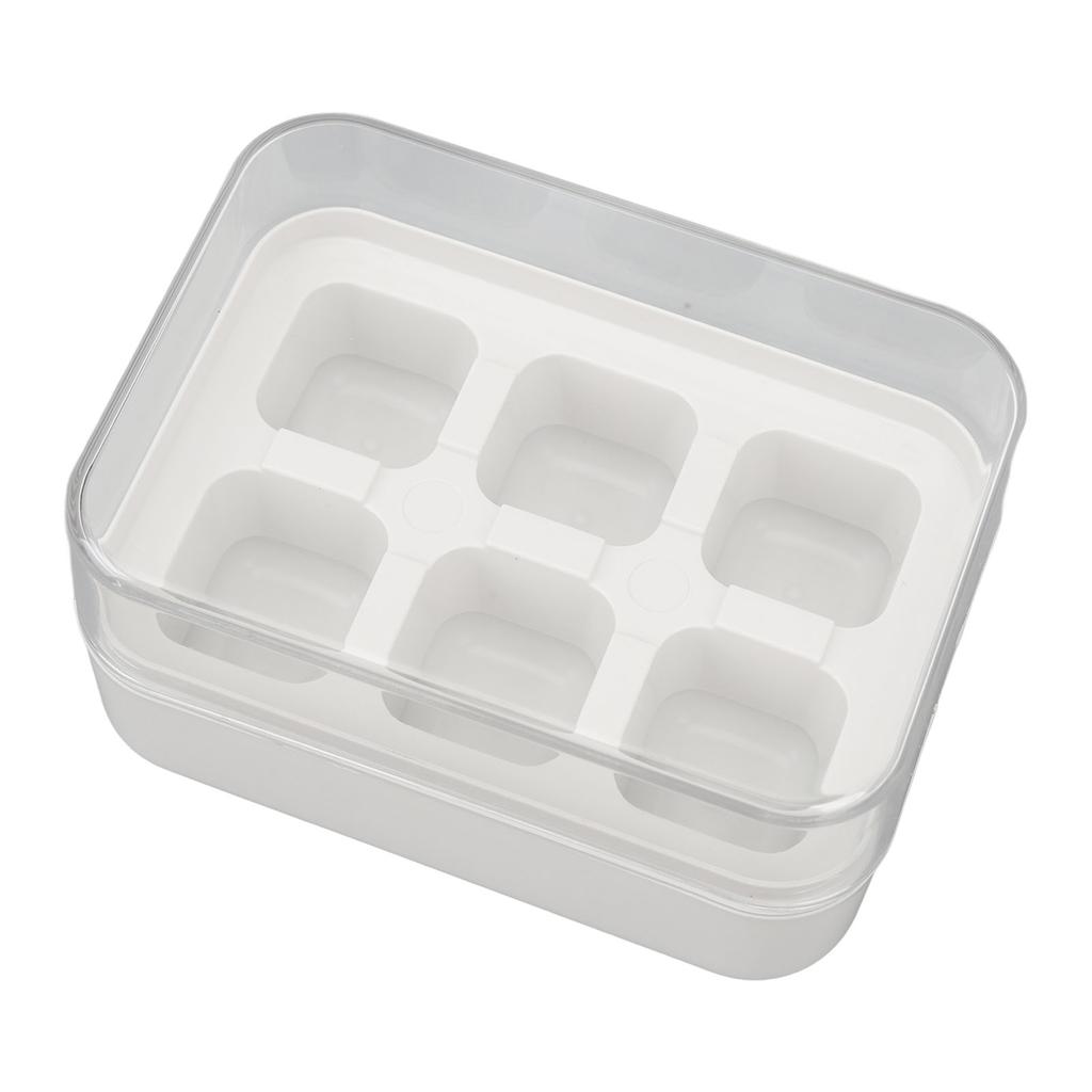 Taca na kostki lodu z pokrywką 6 kostek Silikonowa mini taca na lód do zamrażarki Koktajli Whiskey Napojów Łatwe wyjmowanie Układana