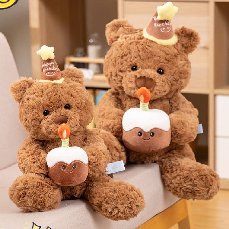 Plush Toys Childrens Cake Bear  Dolls Pp Cotton Suitable For Giving Soft Away