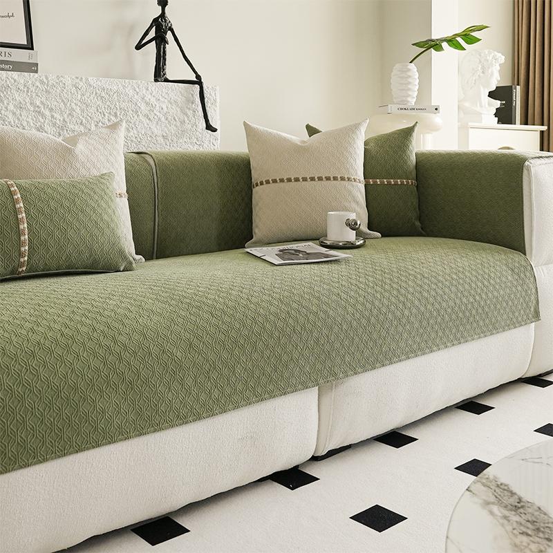 Sofa Cushion, Universal for All Seasons, Non-slip Seat Cushion, Simple Modern Living Room Leather Sofa Cover, Cloth Towel