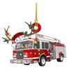 Christmas Tree Pendant Hanging Decoration Gift Personalized Fire Truck Vehicle Truck Boat Excavator Pendant