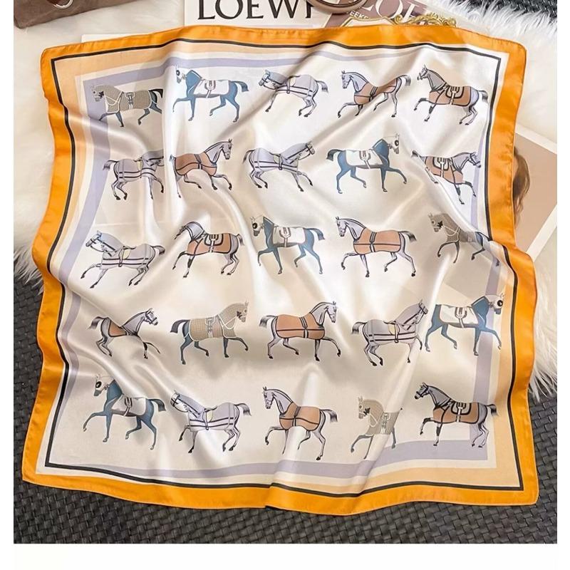 70 silk scarf square scarf high sense fashion versatile professional simulation silk small scarf versatile printed women's silk scarf