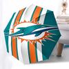 Miami Dolphins Logo Automatic Opening Folding Umbrella - Portable 3-Fold Design with 8-Bone Iron Frame, Perfect for Fans and Outdoor Use, Id