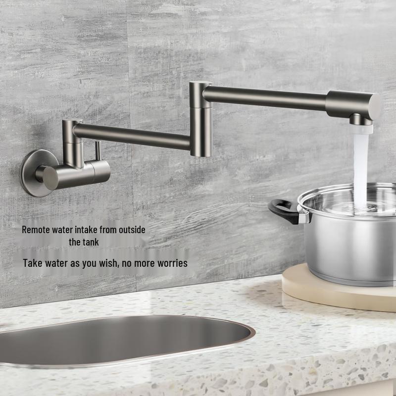 TLXT Wall-Mounted Folding Kitchen Faucet