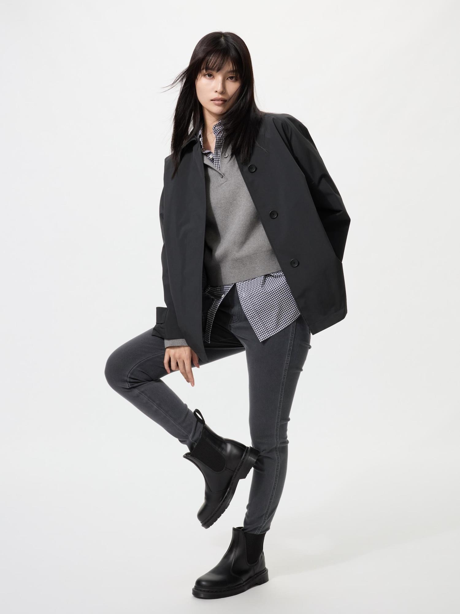 

Леггинсы из ультраэластичного денима UNIQLO JAPAN, стандартная длина 68 70 см 07 GRAY/3XL