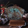 Chinese Yun Jin Seashell Coin Purse: Qipao Hanfu Shopping and Accessories Bag for Women