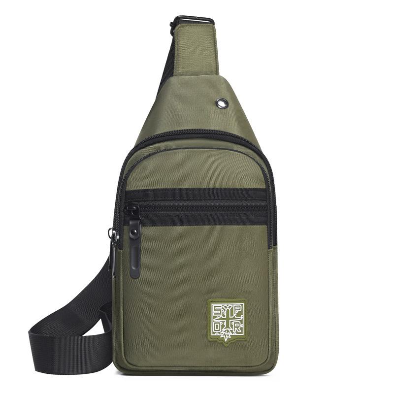 Men's breast bag high-end large-capacity shoulder bag outdoor sports and leisure versatile trend chest messenger bag