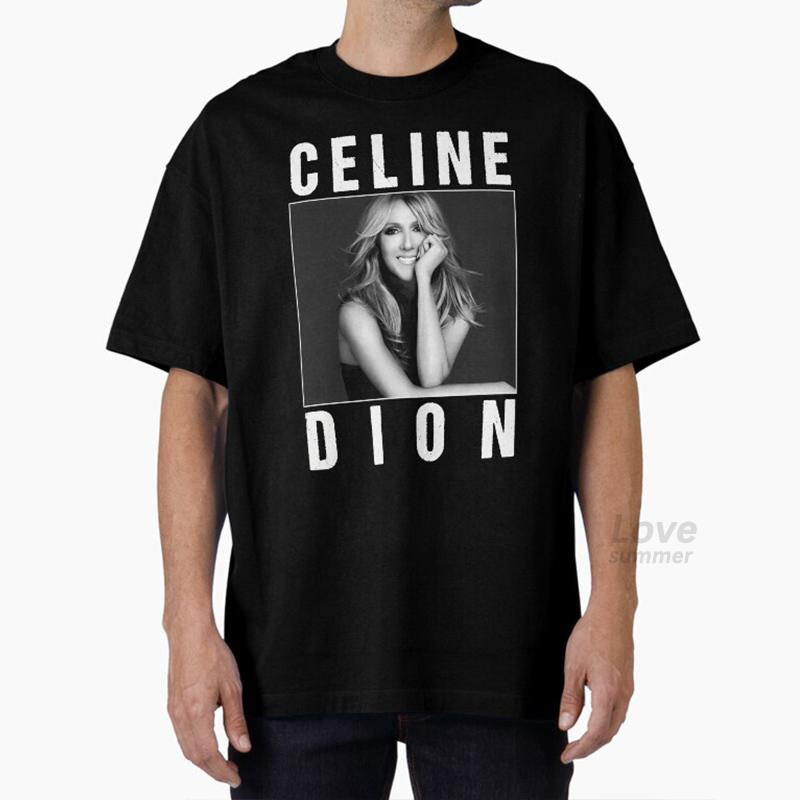 Celine Dion Paris 2026 Fan Tour Gift T-shirt Women T-shirt Pop Music Streetwear Hip Hop Tees