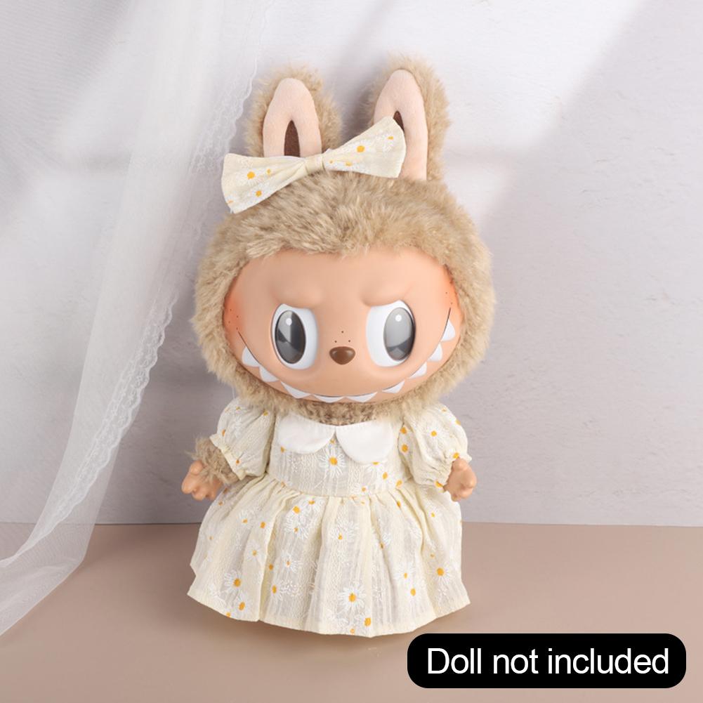 Für 38cm Labubu Puppenkleidung, modische Kleidung, Kapuzenpullover, Puppenkleidung, farblich passende Kapuzenpullover, Puppenzubehör, süße Dekoration, kleine Tücher