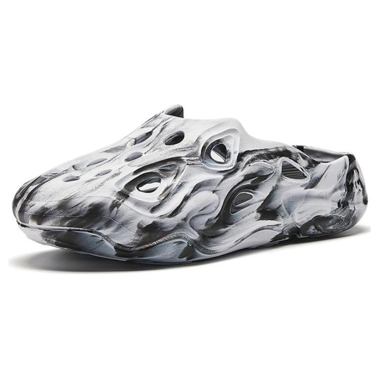 Anta Chao Bai, Comfortable Closed Toe Slippers Men's White Black 112438520-1