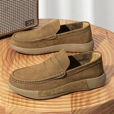 Mode Frühling Herbst Neue Herren Slipper Hochwertige Sohlen Bequeme Herren Laufschuhe Täglicher Arbeitsweg Herren Wildlederschuhe