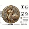 Retro Aluminum Sign Greek Goddess Athena Sword Shield Wall Art Decor