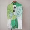 Ethnic Style Blue and White Porcelain Cotton and Linen Scarf, Women's Artistic Shawl, Travel Sunscreen Scarf, Office Shawl