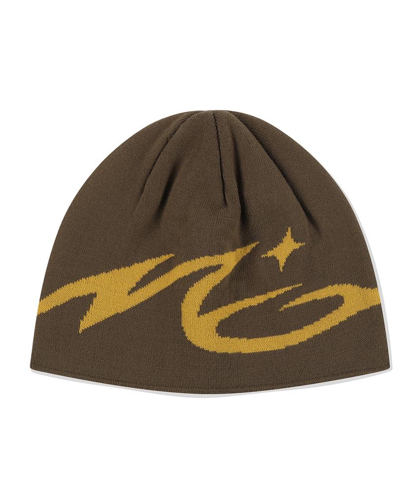 MAHAGRID Astro Logo Beanie Brownmg2Efmab39A)