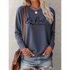 Women should be themselves without having to be perfect - Inspirational English letter print One-piece casual long-sleeved elegant summer