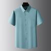 Dibenze Men's Plus Size Lightweight Pure Cotton Short Sleeve Shirt